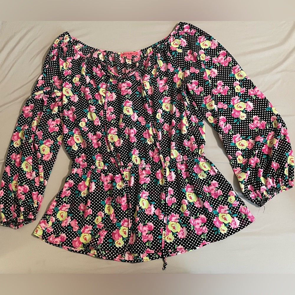 XL Betsey Johnson Peasant Top